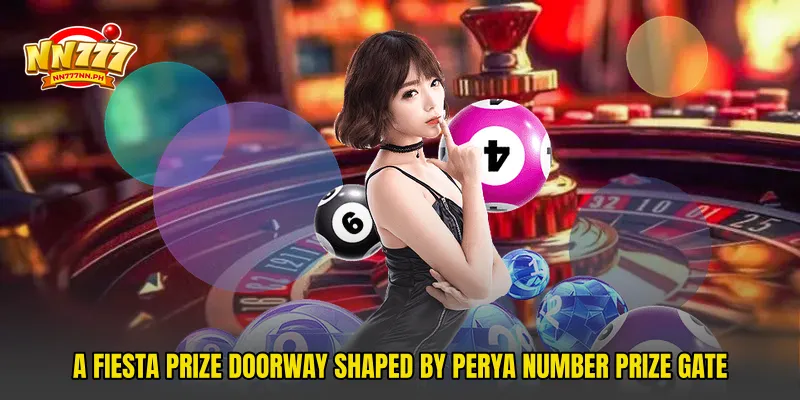 A fiesta prize doorway shaped by Perya Number Prize Gate